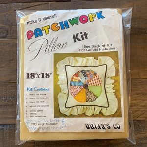 Vintage Brian’s Co 18 x 18 Patchwork Pillow Craft Kit